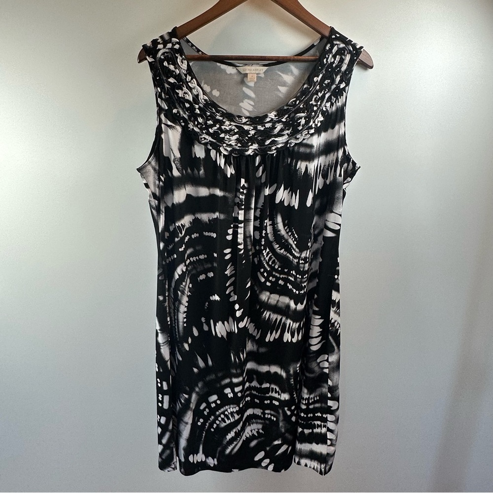 Laura Ashley Monochrome Patterned Dress